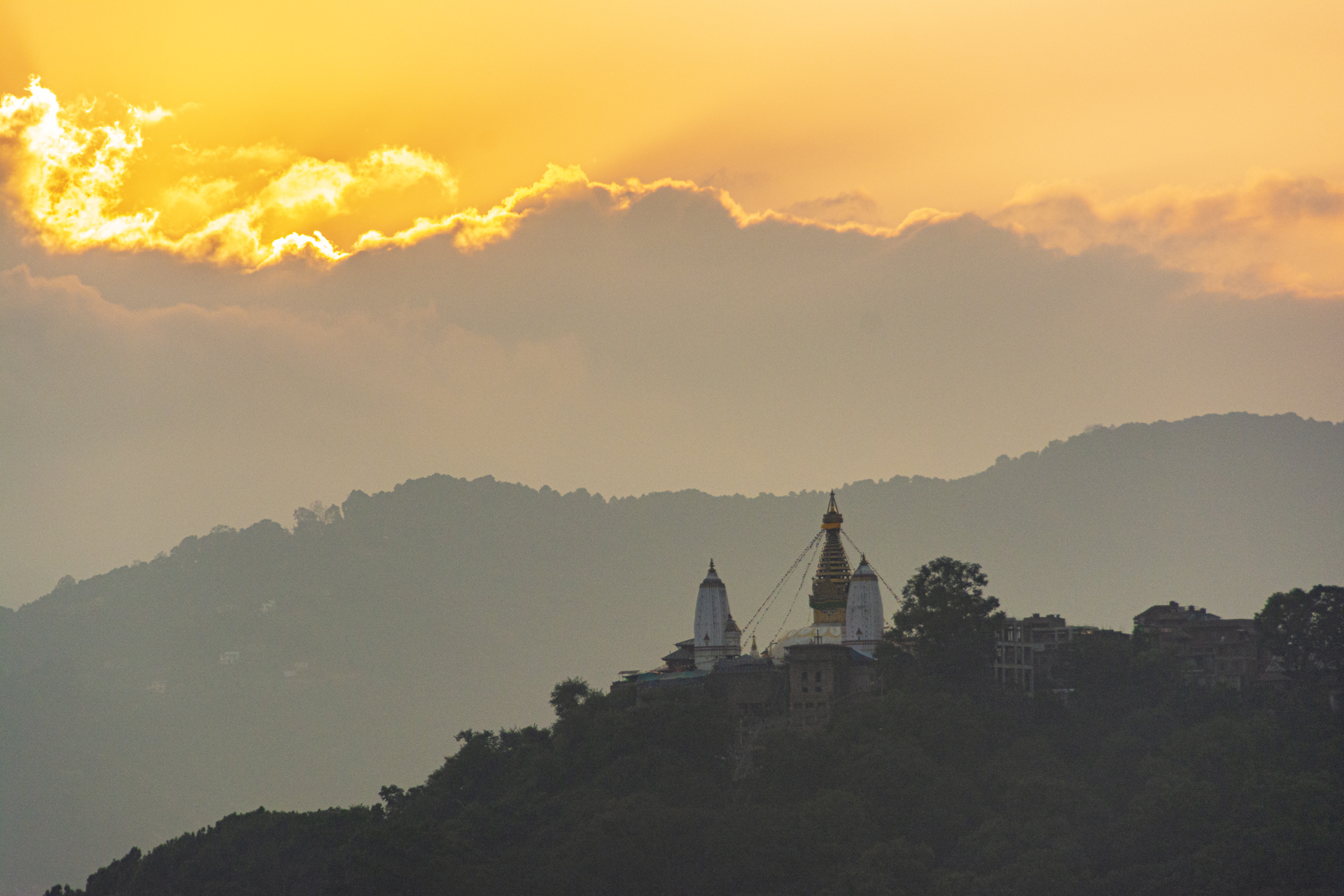 Kathmandu Blick vom Hotel Moonlight